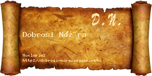 Dobrosi Nóra névjegykártya