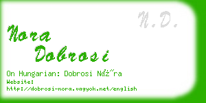 nora dobrosi business card